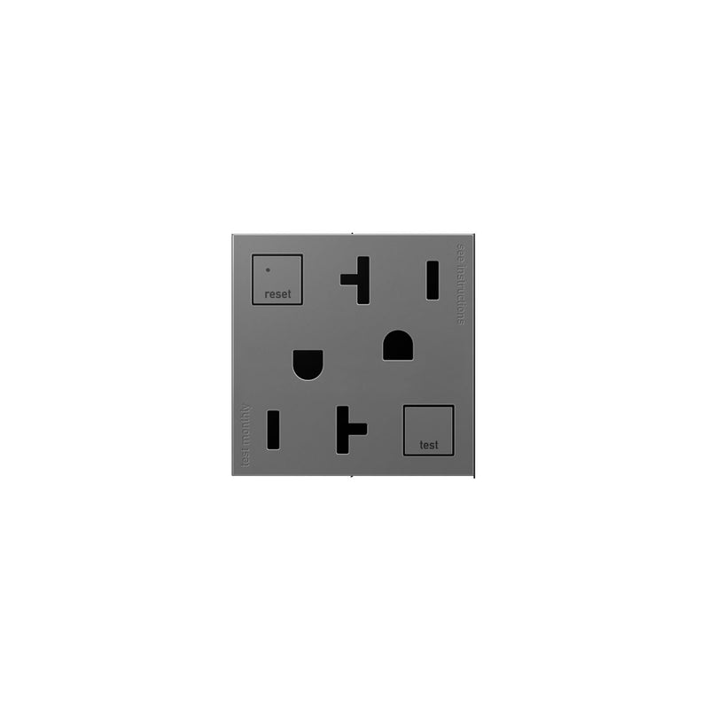 adorne® AGFTR2202M4 Tamper-Resistant 20A Duplex Self-Test GFCI Receptacles, Magnesium Alternate Image.jpg