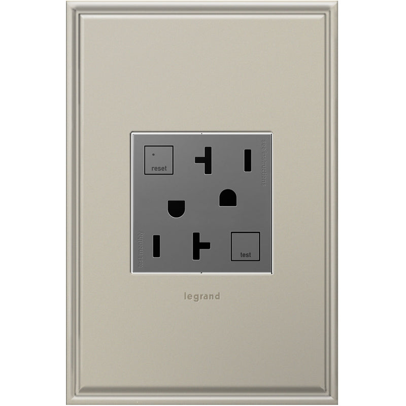 adorne® AGFTR2202M4 Tamper-Resistant 20A Duplex Self-Test GFCI Receptacles, Magnesium Alternate Image 2.jpg