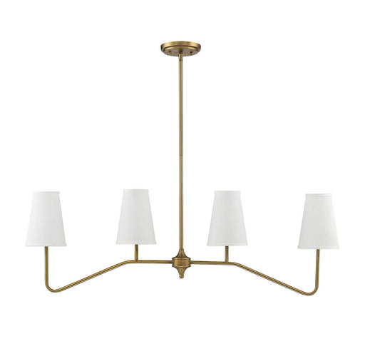Shoppers Lighting SH10078NB Eva Four Light Chandelier, Natural Brass Alternate Image.jpg