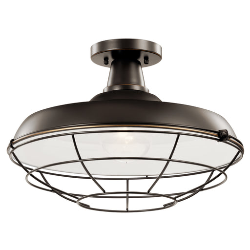 Kichler 49993OZ One Light Outdoor Pendant/Semi Flush, Olde Bronze (2)