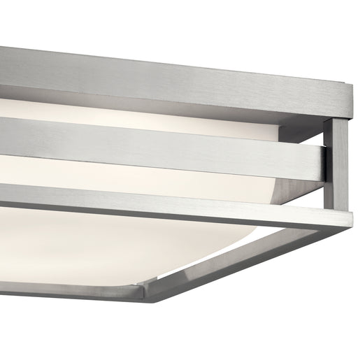 Kichler 59037BALED LED Outdoor Ceiling Mount, Brushed Aluminum (2)