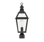 Savoy House 5-724-153 One Light Post Lantern, Black w/Gold Highlights (3)