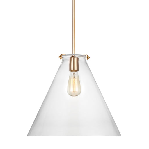 Visual Comfort Studio 6592101-848 Kate One Light Pendant, Satin Brass Alternate Image.jpg