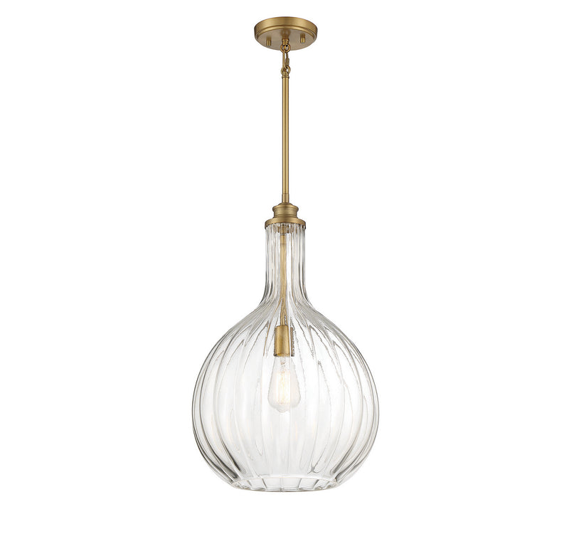 Savoy House 7-2255-1-322 One Light Pendant, Warm Brass (3)