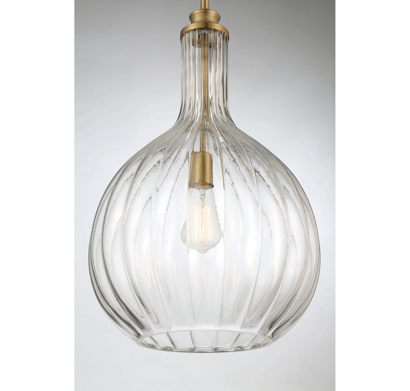 Savoy House 7-2255-1-322 One Light Pendant, Warm Brass (5)