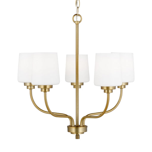 Generation Lighting 3102805-848 Windom Five Light Chandelier, Satin Brass Alternate Image.jpg