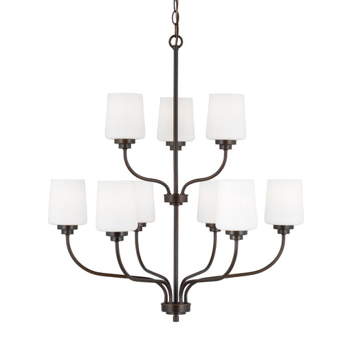 Generation Lighting 3102809-710 Windom Nine Light Chandelier, Bronze Alternate Image.jpg
