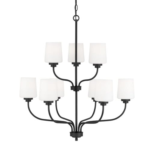 Generation Lighting 3102809-112 Windom Nine Light Chandelier, Midnight Black Alternate Image.jpg