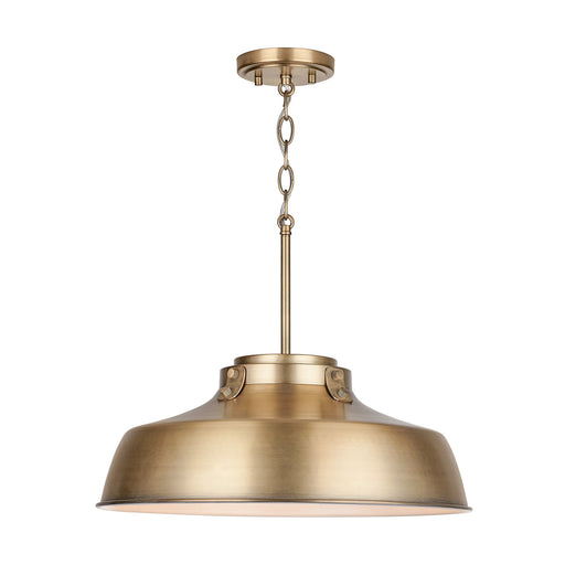 Capital Lighting 9D328A One Light Pendant, Aged Brass (2)