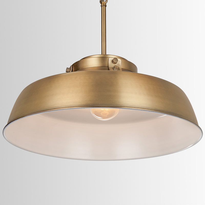 Capital Lighting 9D328A One Light Pendant, Aged Brass (5)