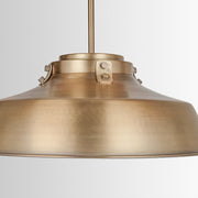 Capital Lighting 9D328A One Light Pendant, Aged Brass (6)