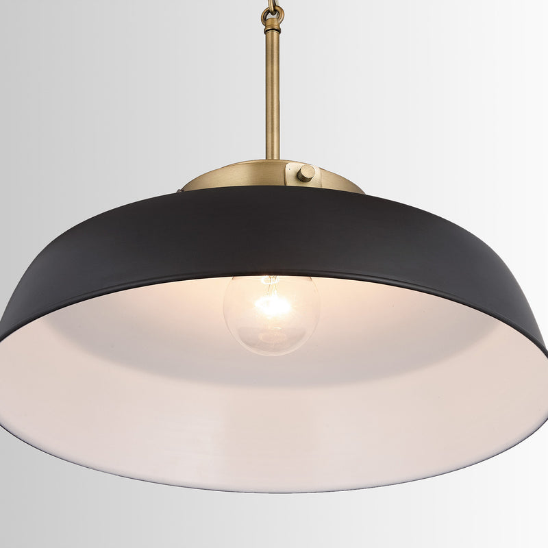 Capital Lighting 9D331A One Light Pendant, Matte Black (6)