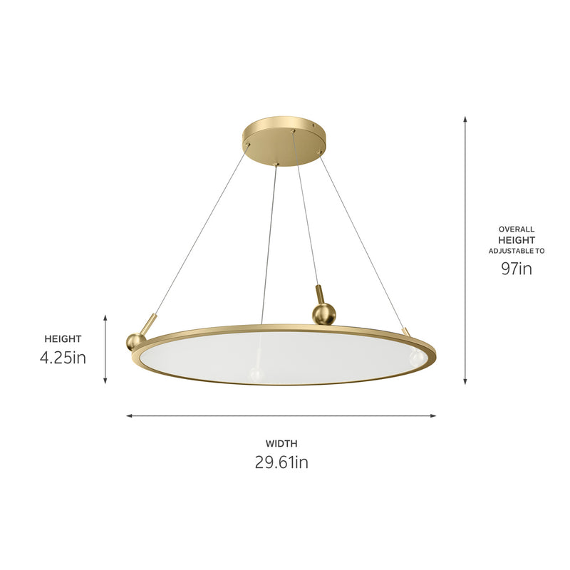 Kichler 84314CG LED Chandelier, Champagne Gold (5)