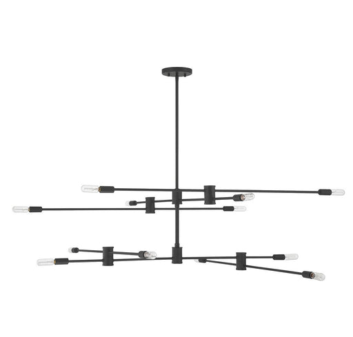 Savoy House 1-7001-12-89 12 Light Chandelier, Matte Black (2)