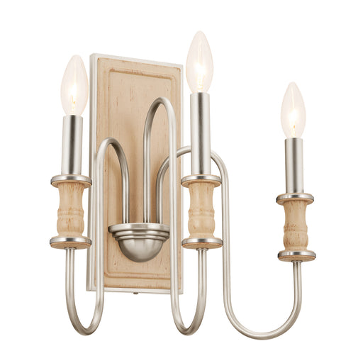 Kichler 52473NI Three Light Wall Sconce, Brushed Nickel (2)
