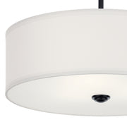 Kichler 43692BK Three Light Semi Flush Mount, Black (2)
