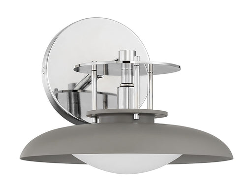 Savoy House 9-1686-1-175 One Light Wall Sconce, Gray with Polished Nickel (2)