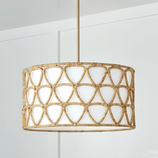 Capital Lighting 347241MA Four Light Pendant, Matte Brass (2)