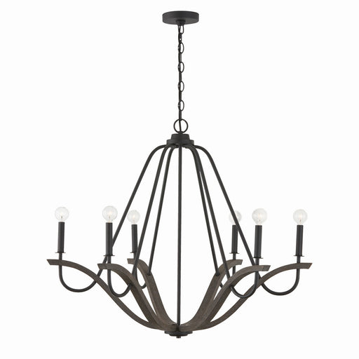 Capital Lighting 447661CK Clive Six Light Chandelier, Carbon Grey and Black Iron Alternate Image.jpg