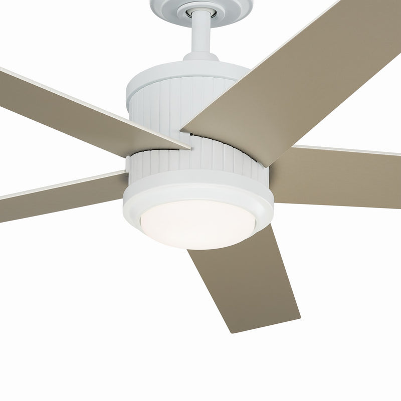 Kichler 300048MWH 48"Ceiling Fan, Matte White (4)
