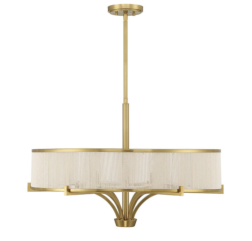 Savoy House 1-7752-6-322 Six Light Chandelier, Warm Brass (2)
