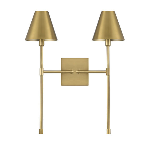 Savoy House 9-5202-2-322 Two Light Wall Sconce, Warm Brass (2)