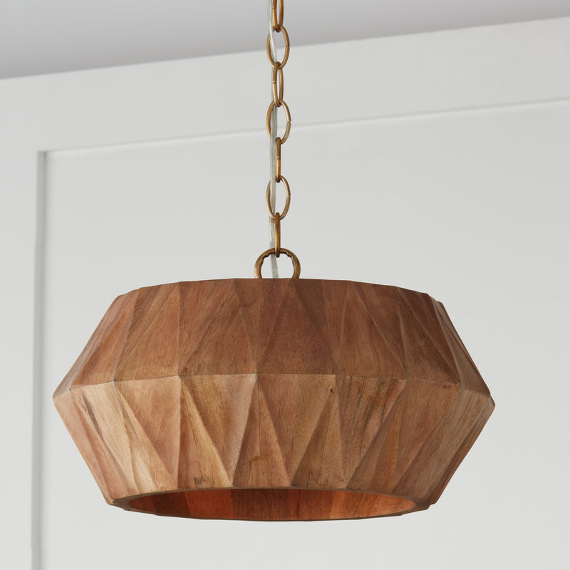 Capital Lighting 251011LW Nadeau One Light Semi-Flush Mount, Light Wood and Patinaed Brass Alternate Image 3.jpg