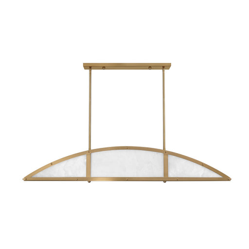 Savoy House 1-6219-4-322 Four Light Linear Chandelier, Warm Brass (2)