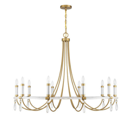 Savoy House 1-7712-10-195 Ten Light Chandelier, Warm Brass/Chrome (2)