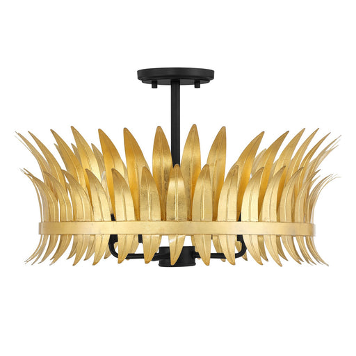Savoy House 6-7900-4-261 Four Light Semi-Flush Mount, True Gold (2)