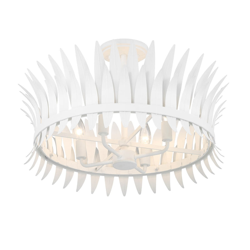 Savoy House 6-7900-4-83 Four Light Semi-Flush Mount, Bisque White (4)