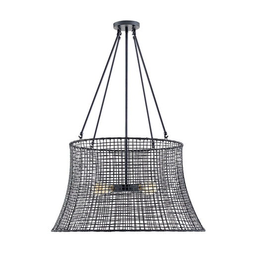 Savoy House 7-6192-4-89 Four Light Outdoor Chandelier, Matte Black (2)