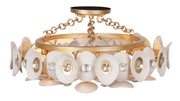 Metropolitan N1863-760 Niu Three Light Semi Flush Mount, Coconut Shell Gold / Coconut Shell White Alternate Image 2.jpg