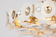 Metropolitan N1863-760 Niu Three Light Semi Flush Mount, Coconut Shell Gold / Coconut Shell White Alternate Image 4.jpg