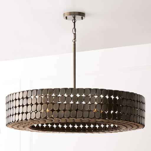 Capital Lighting 454141DR Four Light Chandelier, Dark Brass (2)