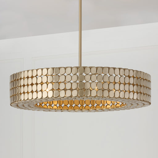Capital Lighting 454141HB Four Light Chandelier, Champagne Brass (2)