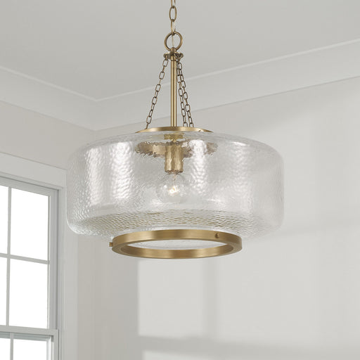 Capital Lighting 355311AD One Light Pendant, Aged Brass (2)