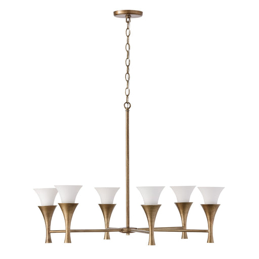 Capital Lighting 455761ML Six Light Chandelier, Mystic Luster (2)