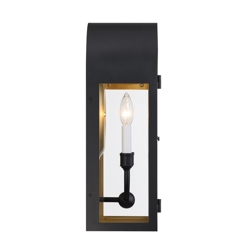 Savoy House 5-411-331 Two Light Outdoor Wall Lantern, Matte Black w/Vintage Gold (5)