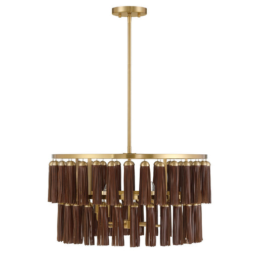Savoy House 7-2747-4-322 Four Light Pendant, Warm Brass (2)