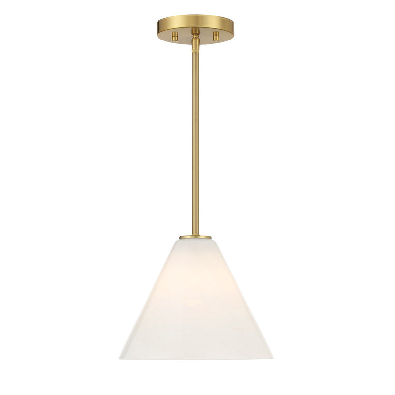 Savoy House 7-4011-1-322 One Light Mini-Pendant, Warm Brass (6)