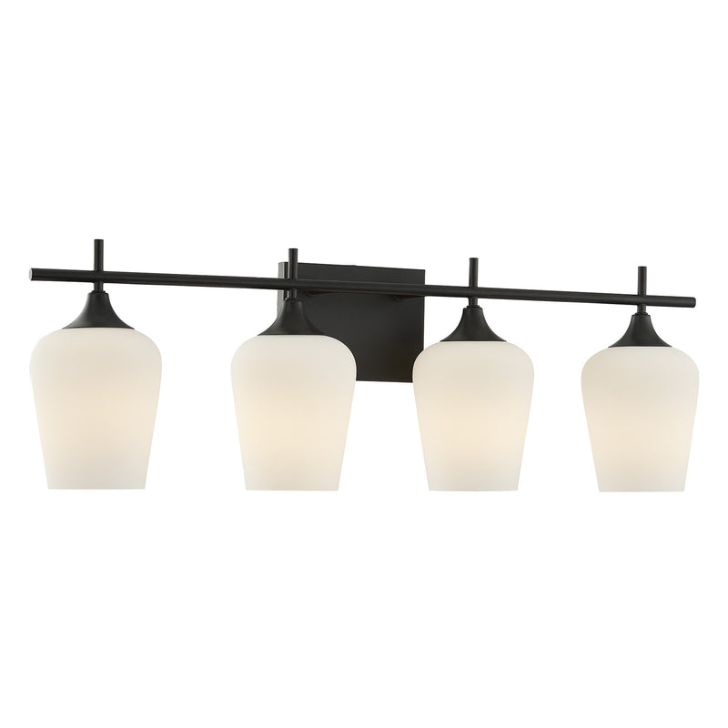 Savoy House 8-6030-4-BK Four Light Bathroom Vanity,  (3)