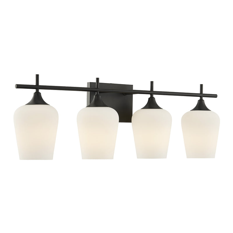 Savoy House 8-6030-4-BK Four Light Bathroom Vanity,  (4)