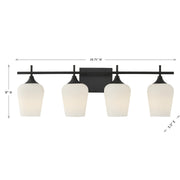 Savoy House 8-6030-4-BK Four Light Bathroom Vanity,  (6)