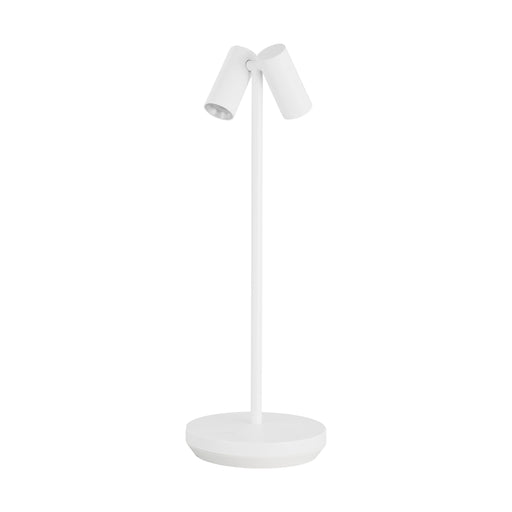 Visual Comfort Modern SLTB27027W Doppia Accent Rechargeable Table Lamp by Sean Lavin, Matte White Main Image.jpg