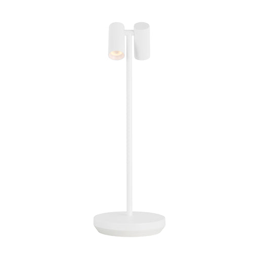 Visual Comfort Modern SLTB27027W Doppia Accent Rechargeable Table Lamp by Sean Lavin, Matte White Alternate Image.jpg